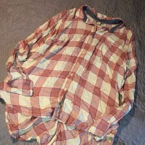 Size Large Lucky Brand High - Low Flannel